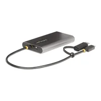 StarTech USB-C to Dual-HDMI Adapter, USB-C or A to 2x HDMI, 4K 60Hz, 100W PD Pass-Through, 1ft (30cm)