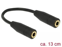 Delock Adapter Audio Klinke 3,5mm Buchse > Buchse 4 Pin Metall 13 cm