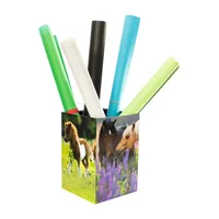 HERMA Papierkorb Pferdewiese 15 l, Grün - Fassungsvermögen: 15 l - Höhe: 31.5 cm - Anzahl Behälter: 1 - Material: Karton - Detailfarbe: Grün - Form: Eckig