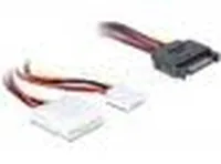Delock Stromkabel SATA - Molex/Floppy 30 cm - Kabeltyp: Adapterkabel - Winkelstecker: Nein - Stromanschluss Seite A: SATA - Stromanschluss Seite B: Floppy - Molex - Kabellänge: 30 cm