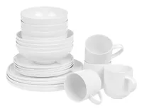 FURBER Speise-Service 20-teilig, Weiss - Material: New Bone China - Teller Typ: Speise-Service - Detailfarbe: Weiss - Verpackungseinheit: 1 Stück - Form: Rund