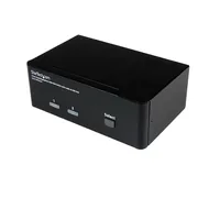 StarTech.com 2 Port Dual DisplayPort USB KVM Switch mit Audio - DisplayPort Desktop KVM Umschalter mit USB Hub - 4xUSB Buchse 2xDP Buchse - K