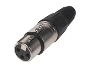 Bemero Stecker BC1001NI-F 3-Pol XLRf female Stecker Nickel - Audio Steckertyp: XLR 3 Pole - female - Anwendungsbereich: Live/Bühne - Installation - Studio