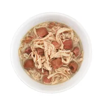 Schesir Nassfutter after Dark Complete Brühe Huhn, 80 g - Tierbedürfnis: Kein besonderes Bedürfnis - Geschmacksrichtung: Geflügel - Zertifikate: Keine Zertifizierung - Fleischsorte: Huhn - Packungsgrösse: 80 g - Futtereigenschaft: Getreidefrei
