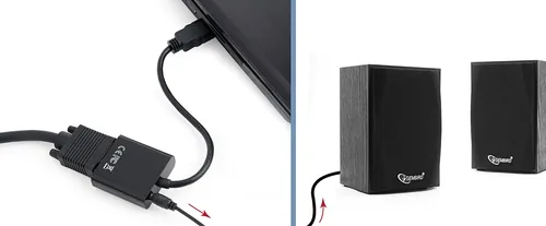 Gembird A-HDMI-VGA-03 video cable adapter 0.15 m HDMI Type A (Standard) VGA (D-Sub) Black