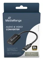 MediaRange USB-C zu DP AudioVideo Konverter, 20cm, sw