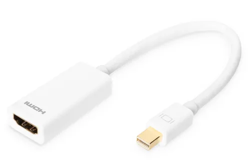 Digitus AK-340404-001-W cavo e adattatore video 0,15 m Mini DisplayPort HDMI Bianco
