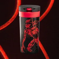 Bialetti Thermobecher Stranger Things, 380 ml, Schwarz / Rot - Material: Edelstahl - Griffe: Nein - Nachhaltigkeit: Nicht angegeben - Fassungsvermögen: 380 ml - Detailfarbe: Rot - Schwarz