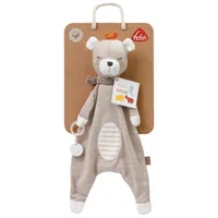 fehn Schmusetuch Natur Teddy - Material: Baumwoll-Musselin - Bio Baumwolle - Jersey - Detailfarbe: Ecru
