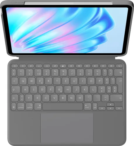 Logitech Combo Touch iPad Air 11 (M2/2024)/iPad Air 11 (M3/2025) - Verbindungsmöglichkeiten: Smart Connector - Tastaturlayout: QWERTZ (CH) - Kompatible Hersteller: Apple - Bildschirmdiagonale: 11  - Detailfarbe: Grau - Tablet Kompatibilität: iPad Air 11 (