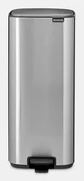 Brabantia Treteimer Bo 30 l, Silber matt - Fassungsvermögen: 30 l - Anzahl Behälter: 1 - Detailfarbe: Silber matt - Form: Eckig - Material: Stahl