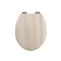MSV Toilettensitz Beige - Breite: 42.5 cm - Länge: 36.5 cm - Detailfarbe: Beige