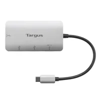 Targus USB-Hub ACH228EU USB-C 4-Port - Stromversorgung: USB-C - Anzahl Ports: 4 - Detailfarbe: Silber - USB Standard: 3.0/3.1/3.2 Gen 1 (5 Gbps) - USB Anschluss 2 (Endgerät): USB A - USB C - USB Anschluss 1 (Quelle): USB C