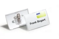 DURABLE Namensschild mit Clip Click Fold 25 x 40x75 mm - Höhe: 75 mm - Material: Kunststoff - Detailfarbe: Transparent