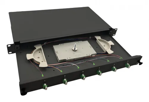 Helos 375551 rack cabinet 1U Black