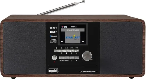 REHAU IMPERIAL DABMAN i200 CD Digital 20 W DAB+, FM, UKW Walnut MP3 playback