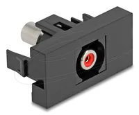DeLOCK Easy 45 socket-outlet 2 x RCA Black, Red