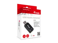 Equip Adapter USB-A-> 2x3.5mm StBu schwarz