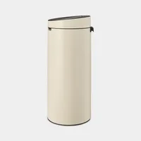 Brabantia Abfalleimer Touch Bin New 30 l, Soft Beige - Anzahl Behälter: 1 - Detailfarbe: Hellbeige - Fassungsvermögen: 30 l - Form: Rund - Material: Edelstahl