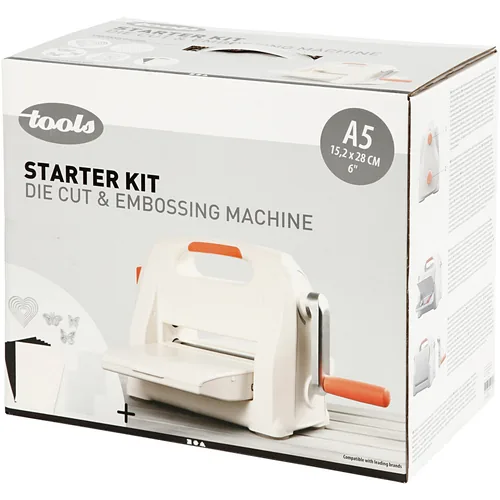Creativ Company Stanz- und Prägemaschine A5 Starterkit ,  Blatt - Motiv: Ohne Motiv - Betriebsart: Manuell - Produkttyp: Stanz- und Prägemaschine