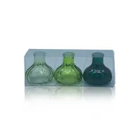 DecoFinder 5-1167-7-51 decorative bottle/jar Green Glass 3 pc(s)