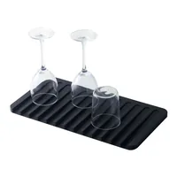 Yamazaki Abtropfmatte Flow Schwarz - Tiefe: 20 cm - Breite: 38 cm - Detailfarbe: Schwarz - Geschirrhalterung: Keine Halterung - Höhe: 1.2 cm - Produkttyp: Abtropfmatte