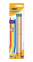 BIC Bleistift Evolution Stripes mit Radierer 3 Stück - Strichstärke: Keine Angabe - Härtegrad: HB - Set: Ja - Bleistiftart: Bleistift - Anwender: Kinder - Erwachsene - Ergnonomisch Schreiben: Nein