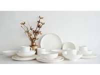 FURBER Speise-Service 20-teilig, Weiss - Material: New Bone China - Teller Typ: Speise-Service - Detailfarbe: Weiss - Verpackungseinheit: 1 Stück - Form: Rund