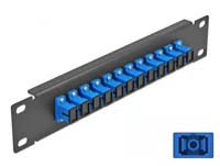 Delock 10? LWL Patchpanel 12 Port SC Simplex blau 1 HE schwarz