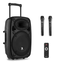Vonyx PA-System Verve38 - Nennleistung: 800 W - Prinzip: Aktiv - Einsatzgebiete: Home-Party /-Disco - Schulen / Aulen - mobil - Kleinere Bühnen - Ausstattung: Integrierter Akku - Bluetooth Audio Streaming - USB Audio Streaming - Mikrofoneingang - Integrie