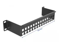 DELOCK 10"" Kabelabfangschiene Bügelform 1 HE schwarz