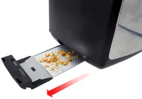Trisa Toaster Crispy Snack Silber/Schwarz - Detailfarbe: Silber - Schwarz - Toaster Ausstattung: Aufwärmfunktion - Auftaufunktion - Abbrechknopf - Krümel-Auffangschale - Sandwich-Zangen - Toaster Kategorie: Klassischer Toaster - Toastscheiben: 4