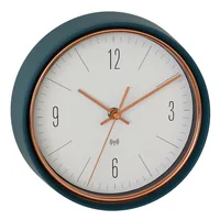 TFA Dostmann Funk-Wanduhr Petrol - Form: Rund - Detailfarbe: Petrol - Uhrtyp: Analog - Funksignal: Ja - Funktionen: Zeit - Detailmaterial: Metall