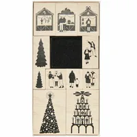 Rico Design Stempelset Weihnachtsmarkt 11 Stück - Produkttyp: Stempel - Detailfarbe: Mehrfarbig
