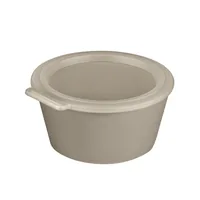 Koziol Schale Move Box mit Deckel 700 ml, Beige - Unterteilungsmöglichkeit: Nein - Material: Biozirkulärer Kunststoff - Detailfarbe: Beige - Set: Nein - Form: Rund