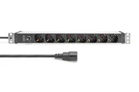 DIGITUS 8-Fach Steckdosenleiste 1HE PDU, IEC C14 St. IT