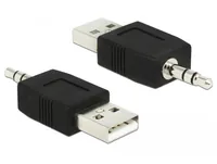 DeLOCK 66069 cable gender changer USB A 3.5 Black