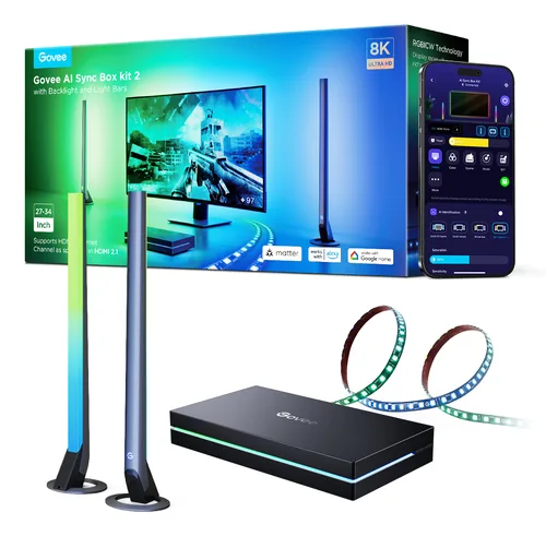 Govee AI Sync Box Kit 2 Set für intelligente Beleuchtung Wi-Fi/Bluetooth