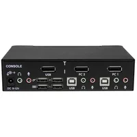 STARTECH.COM 2 Port Professional USB DisplayPort KVM Switch with Audio