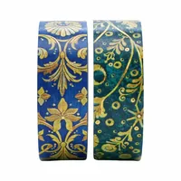 Paperblanks Washi Tape Seidenhimmel 2-er Set - Detailfarbe: Blau - Grün - Länge: 10 m - Set: Ja - Breite: 15 mm