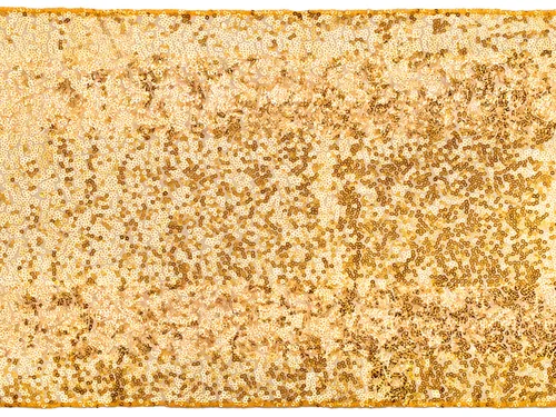 Partydeco Tischläufer Pailetten 30 x 500 cm, Gold, 1 Stück - Material: Polyester (PES) - Produktart: Tischläufer - Motiv: Party - Detailfarbe: Gold - Breite: 30 cm - Länge: 500 cm