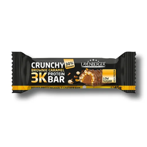 Layenberger Protein-Riegel Crunchy Brownie Caramel 45 g - Produktionsland: Deutschland - Anwendungszweck: Energie - Einnahme: Nicht relevant - Gewicht pro Einheit: 45 g - Verpackungseinheit: 1 Stück - Sportart: Fitness