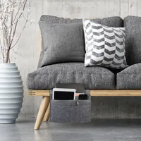 relaxdays Aufbewahrungstasche mit Klettverschluss Anthrazit - Materialtyp: Textil - Material: Filz - Detailfarbe: Anthrazit - Produkttyp: Aufbewahrungstasche
