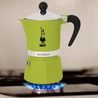 Bialetti Espressokocher Rainbow 3 Tassen grün