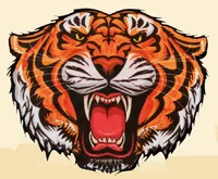 Mono-Quick Aufbügelbild Tigerkopf 1 Stück - Breite: 13.6 cm - Länge: 11.5 cm - Motiv: Tiger - Anzahl Stück: 1 Stück