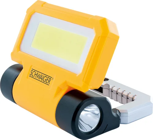 Schwaiger LED Arbeitsleuchte mit Taschenlampe 300Lm sch.gel