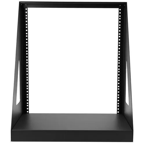 StarTech.com 12U 2-Post Open Frame Desktop Server Rack, 19in Compact Space-Saving Floor IT Rack with 350lb (160kg) Weight Capacity