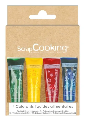 ScrapCooking 190209 food colouring 10 g Gel Blue, Green, Red, Yellow Natural food coloring