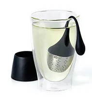 AdHoc TE52 tea strainer Silicone, Stainless steel Black, Stainless steel