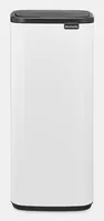 Brabantia Toucheimer Bo Touch Bin 30 l, Weiss - Fassungsvermögen: 30 l - Höhe: 65 cm - Anzahl Behälter: 1 - Detailfarbe: Weiss - Form: Eckig - Material: Stahl